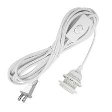 20Ft Pendant Light Cord, Plug in Light Socket E26 E27 Hanging lamp Kit with O...