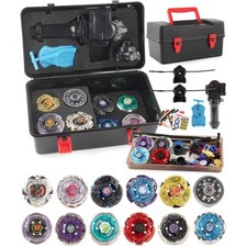 Battling Toy Set Metal Fusion Gyro Top 12pcs with 3 Launchers Kids Boys Ages 6