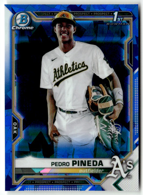 2021 Topps Bowman Chrome MLB No. BCP-216 Pedro Pineda Sapphire Refractor