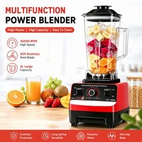 4500W Commercial Food Blender Juicer Mixer Crusher Processor Grinder 2L+600ML UK
