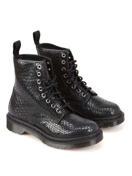 Women Dr. Martens Boots Black Leather 39 #3KNC