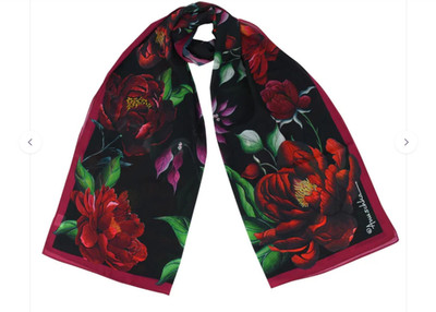 NWT - Anuschka Chiffon Printed Lightweight Scarf - 3 Designs to Choose From