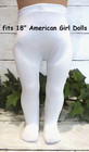 WHITE Knit DOLL TIGHTS / STOCKINGS fits 18" American Girl DOLL CLOTHES