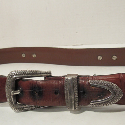 Genuine Leather Belt with Silver Concho Accents s-l400.jpg main image 3