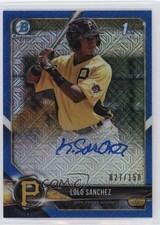 2018 Bowman Chrome Prospect HTA Blue Mojo Refractor 27/150 LoLo Sanchez Auto 2a9