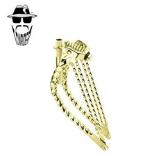 ORIGINAL LOWRIDER 20” Double Square Twisted BENT Springer Fork 1” Threaded Gold.