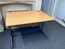 Beech Effect 1200mm Wide Cantilever Leg Straight Office Desk