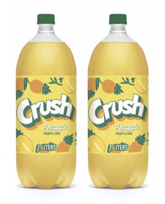 2 PACK! NEW! Crush Pineapple Soda, 2 Liter, FREE SHIPPING!