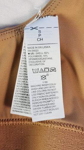 Old Navy Sports Bra Small Brown Light Everyday Basic Stretch - Picture 4 of 4