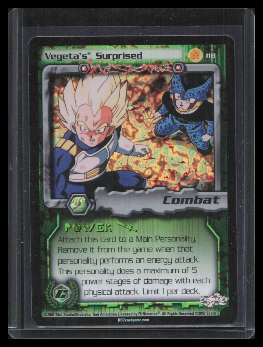 DRAGON BALL Z CCG VEGETA'S SURPRISED #118 FOIL UNLIMITED CELL