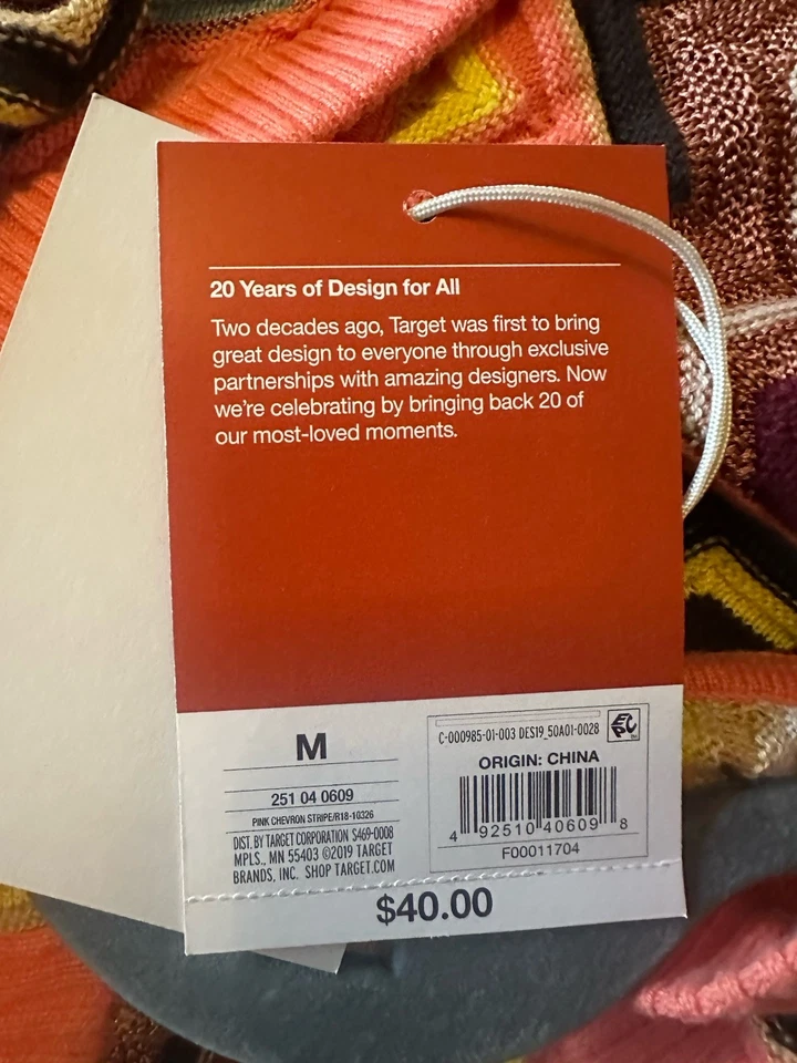 Nuevo con etiquetas Cárdigan Missoni Target Niñas Con Capucha Cremallera Rosa Chevron Rayas Mediano Retro Foto 4 de 4