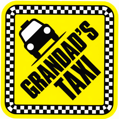 Grandad's Taxi, 153x153mm waterproof Vinyl Stickers / Decal self-adhesive