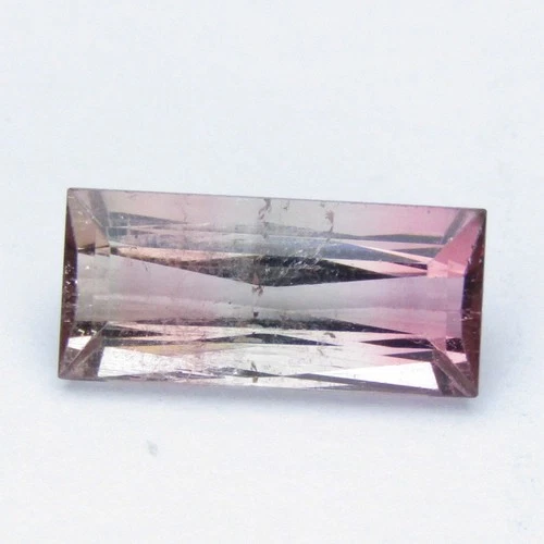 2.07Cts Sizzling Natural Bi-Color Tourmaline Baguette Cut Mozambique Gemstone