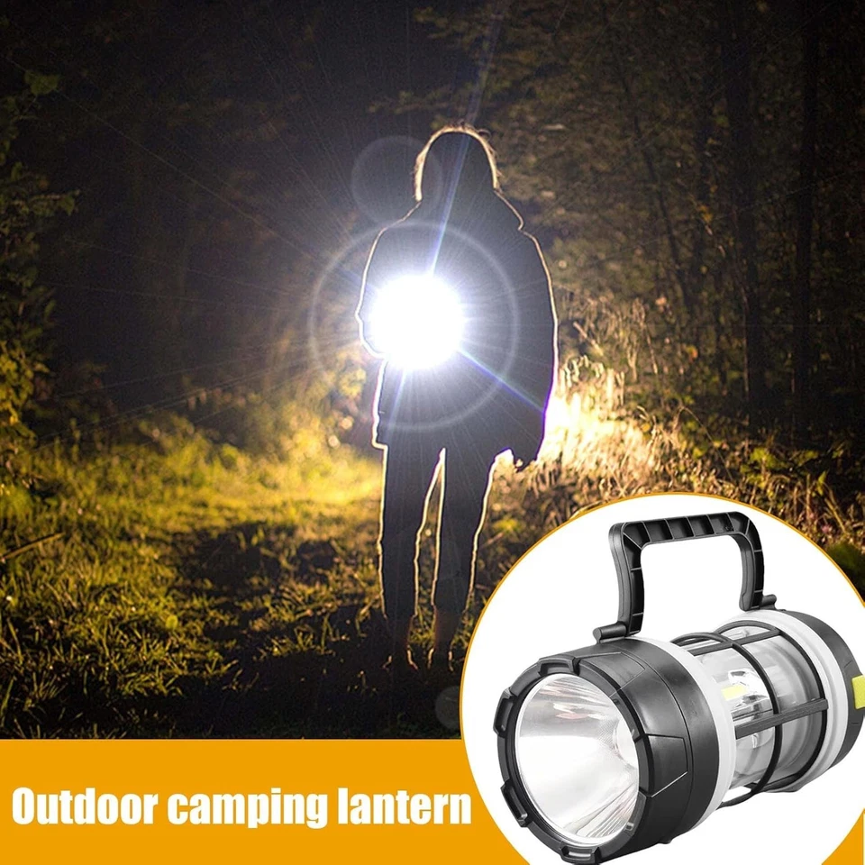 Linterna LED Recargable USB y Solar Luz Multifuncion Camping Senderismo Exterior - Imagen 2 de 4