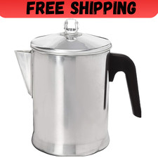 Heavy Duty Stove Top Percolator Coffee Pot Ma...