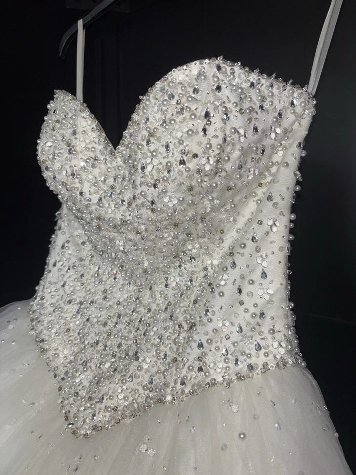 Mori Lee 5216 Princes Embellished Ballgown Dress Strapless  - Image 3 of 4