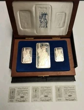 Rare 1986 MTB Engelhard Trade Silver Bars 1oz, 5oz, And 10oz With COA's