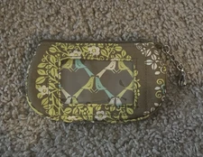 era Bradley ID Coin Purse Wallet Keychain Pouch - Bird & Floral Print