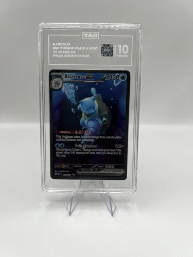 Pokémon Blastoise ex TAG GEM MINT 10 200/165 Scarlet & Violet 151 SIR