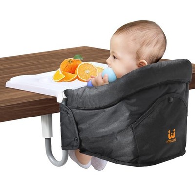 Hook On High Chair with Tray,Portable Baby High Chair That Attaches to Table,...