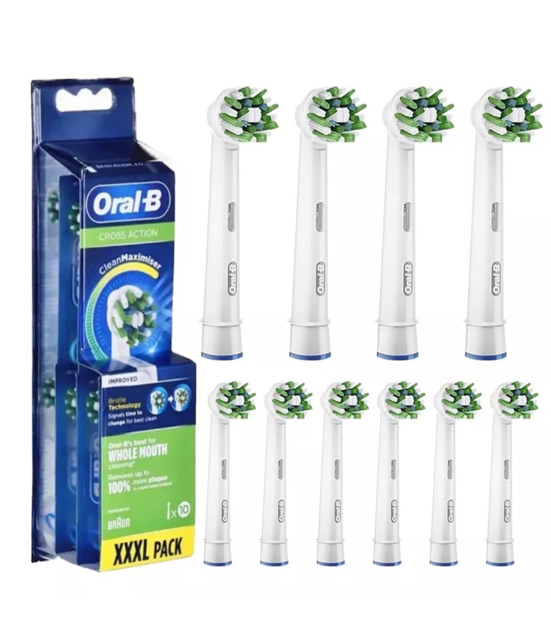 Oral-B Cross Action recambios Pack 10 Cabezales De Cepillo Dental Eléctrico