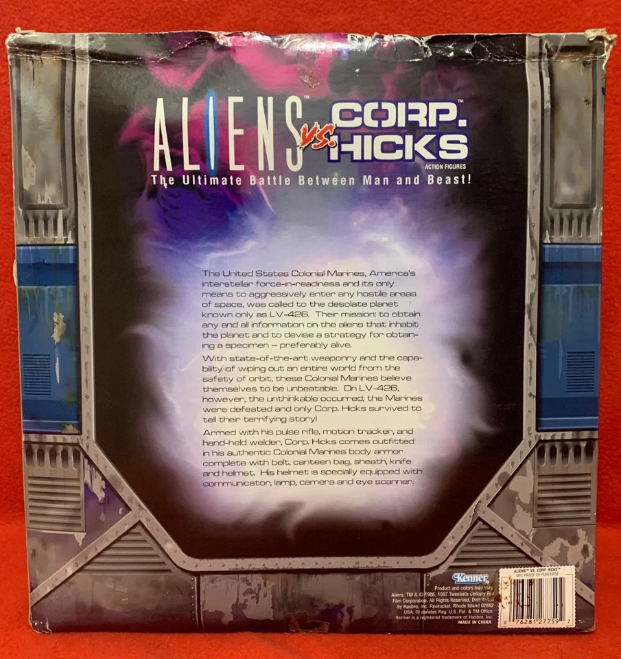 Kenner 1997 Aliens Colonial Marine Hicks 12" Figura KB Juguetes Caja Sellada Dañada Foto 2 de 4