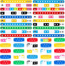 20 Pcs Silicone Charm Bracelets Gifts for Kids Silicone Wristband Gift Adjustabl