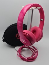Beats Solo2 Wired B0518 Hot Pink w/Case OEM Cable New Earpads Tested Working