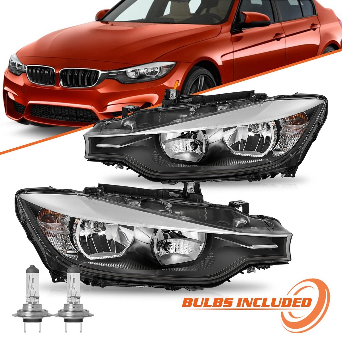 BRYGHT Halogen Headlights Assembly For BMW 2012-2015 F30 320i 328i