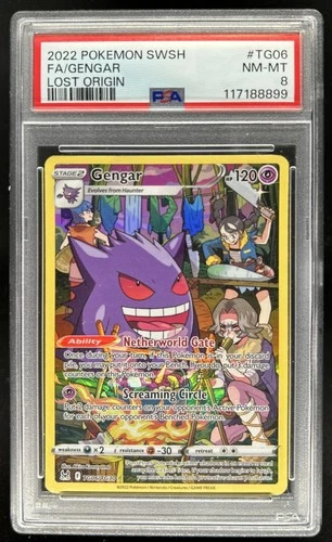 2022 Pokemon SWSH Lost Origin Gengar Trainer Gallery #TG06/TG30 PSA 8