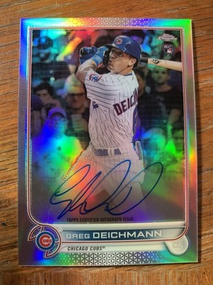 2022 topps chrome refractor auto Greg Deichmann RC #RA-GD Chicago Cubs /499