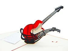 Guitar, Pop Up Card, 3D Popup Greeting Cards for all occasion