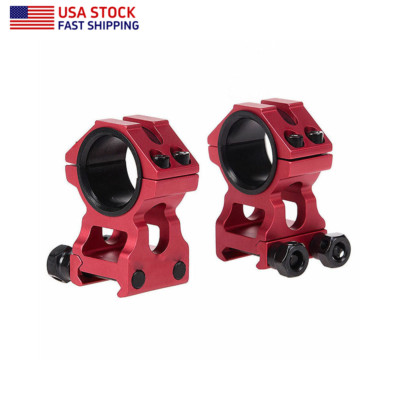 1-4 Pairs Red High Profile Scope Ring 1''/30mm Dual Rings Mount for 20mm Rail