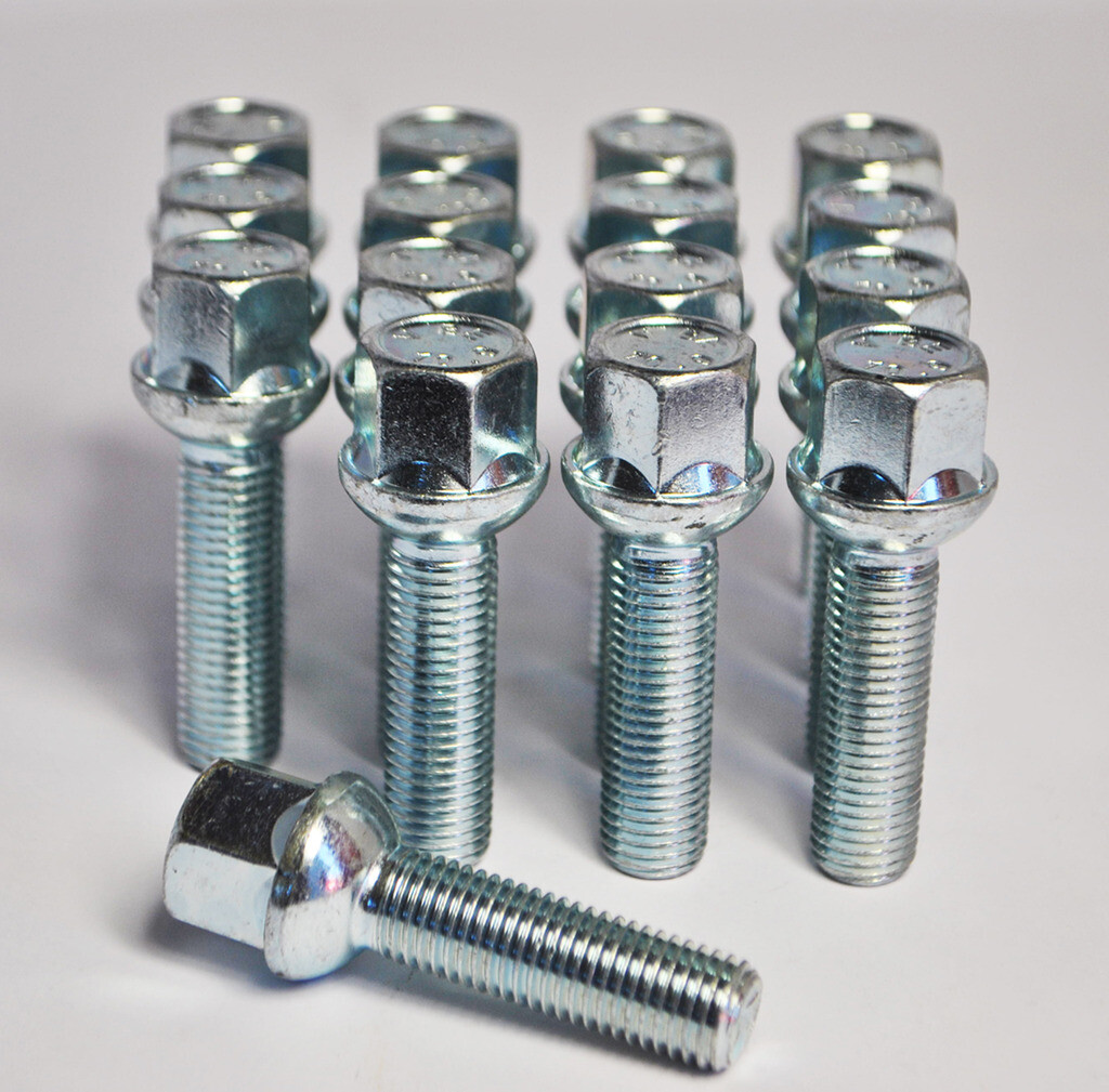 16 x Bulloni per cerchi in lega estesi 12 x 1,5 45 mm lunghi 17 mm esagonali