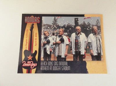 Panini - The Beach Boys: Honors ''NATIONAL ANTHEM AT DODGER'' #10 Trading Card