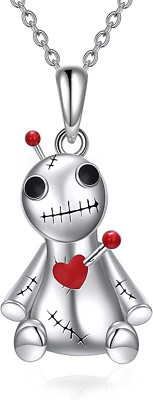 Voodoo Necklace Sterling Silver Witch Voodoo/Evil Bunny Pendant Gothic Jewelry G