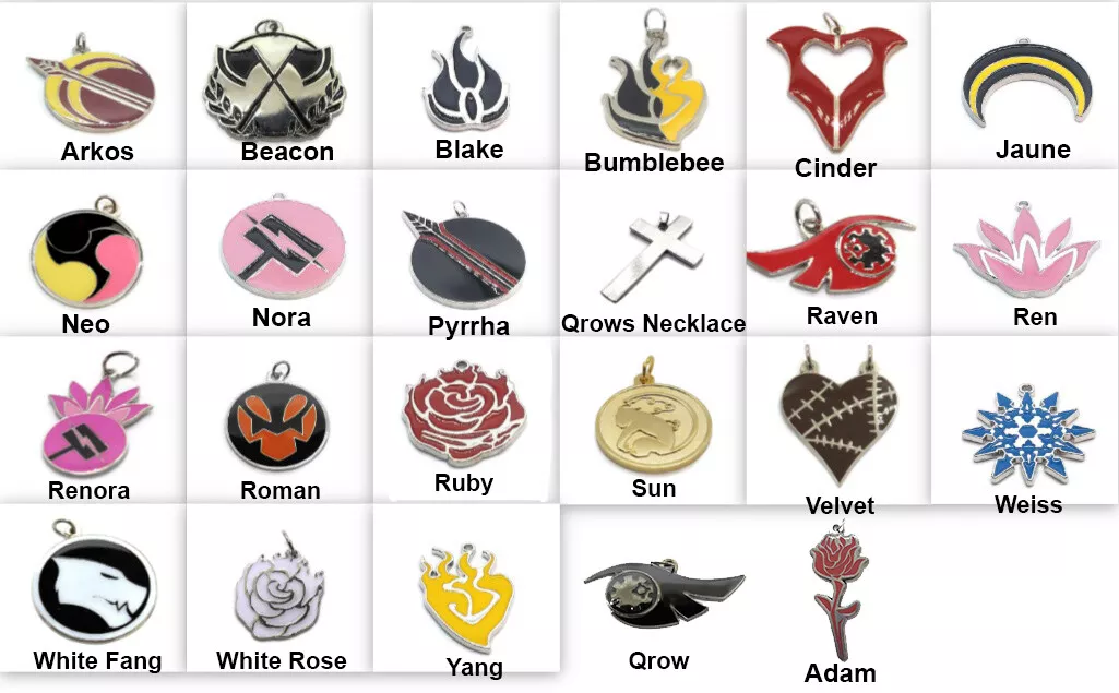 RWBY Ruby Rose Weiss Schnee Blake Belladonna Yang Xiao Long Symbol