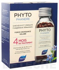 PHYTO Phytophanere Hair  Nails Dietary Supplement 4 Months 2x120 Caps EXP:07/27