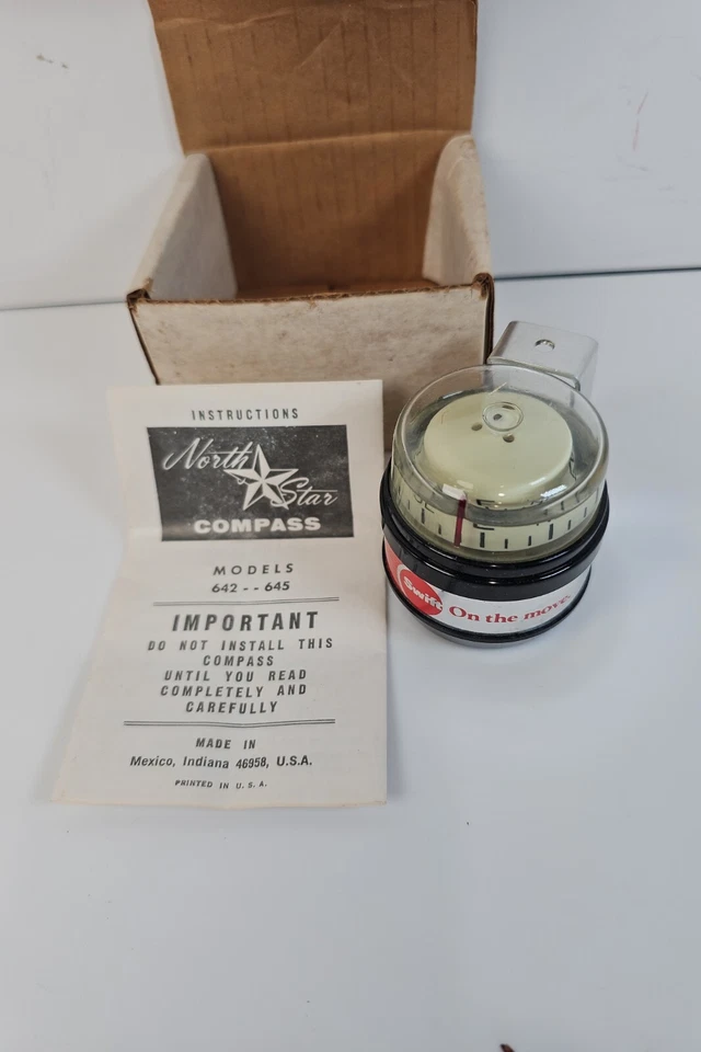 Vtg North Star SWIFT - On The Move Trucking Advertising Compass w/Box & Papers - Image 2 of 4