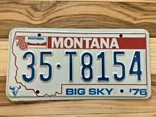 1976 Montana Big Sky License Plate