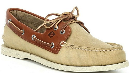 Zapatos de barco Sperry Top-Sider para hombre tela de aceite 2 ojos, STS20739 varias tallas bronceadas eBay