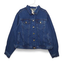 Nwt Vintage Forenza Xl Denim Trucker Jacket Blue 90s