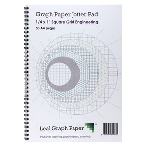 A4 Graph Paper 1 4 Inch 0 25 Squared Jotter Pad 50 Pages Grey Grid Lines Ebay