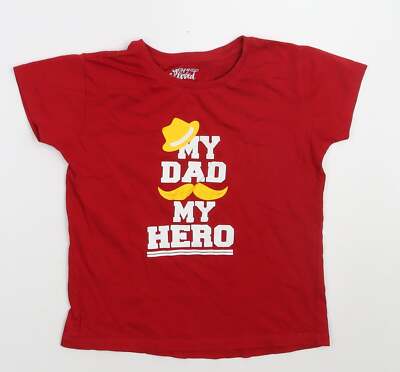 Jungen T-Shirt rot Kokosmischung Größe 7 Jahre