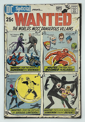 DC Special #8 Wanted Worlds Most Dangerous Villains 1970 Bronze Age Joker Batman