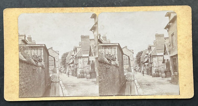 STEREO France: PONT-AUDEMER RUE DU PETIT MOULIN CIDRE albumen print 1890 (2)