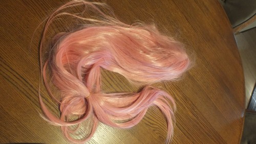 Long Straight Synthetic Lace Front Wig Pink Hair Wigs Heat Safe Fashion Women - Picture 4 of 8