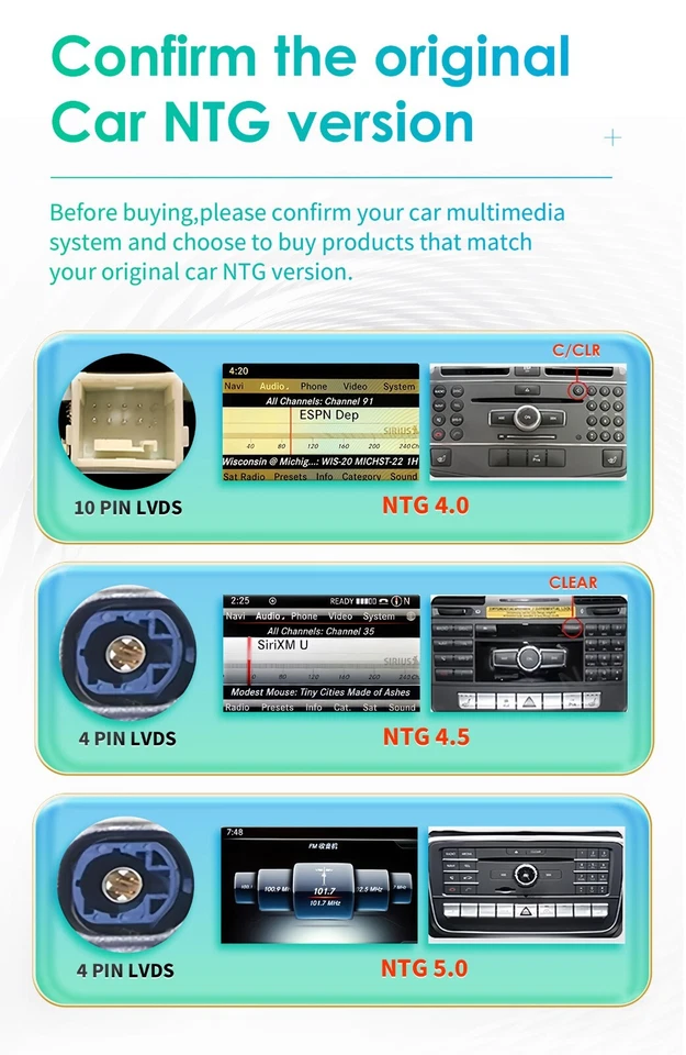 10.25" Android 13 Carplay 8-Kern Autoradio Für Mercedes Benz C Klasse W204 S204 - Bild 4 von 4