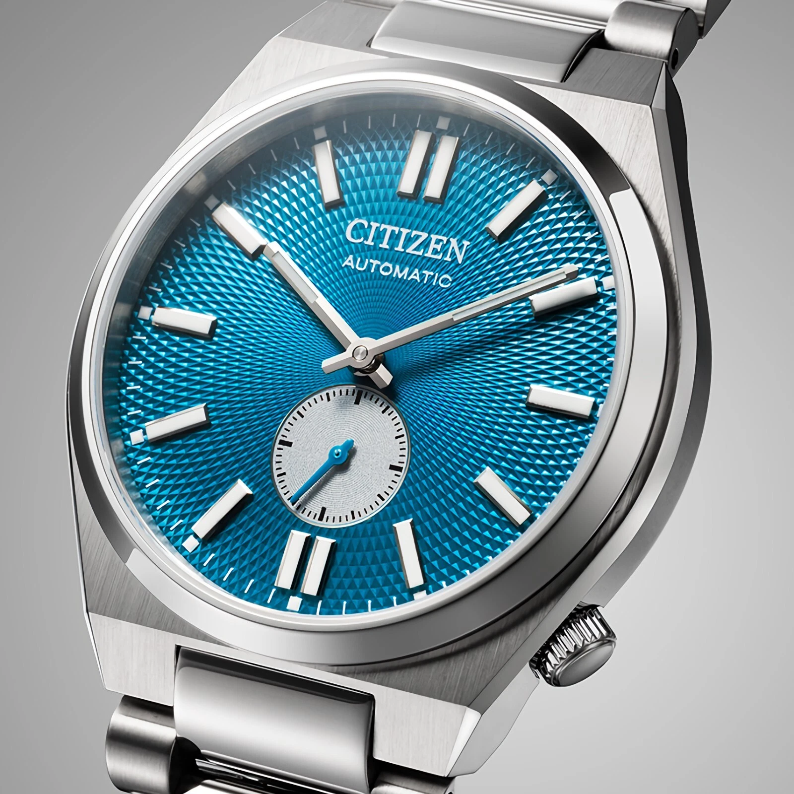 Pre-owned Citizen Nk5010-51l Tsuyosa Small Second Automatic Blue Dial Sapphire Glass Watch