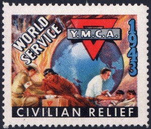 YMCA World Service: "Civilian Relief" Cinderella (1943) MNH